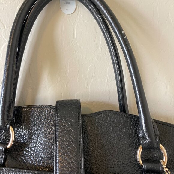 Coach Black Leather Satchel - Picture 7 of 8